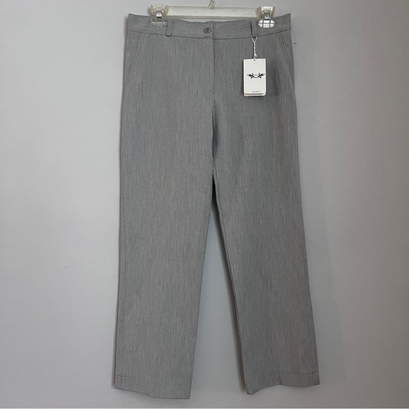 Brax Pants - Brax Eliza Gray Dress Pants with Flat-Front Design NWT Size 10